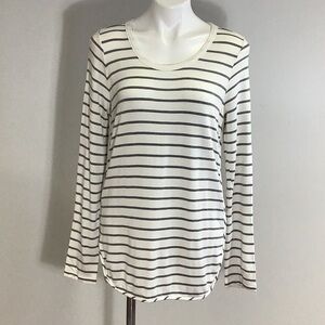 Market & spruce Striped Long Sleeve Women's Top size L